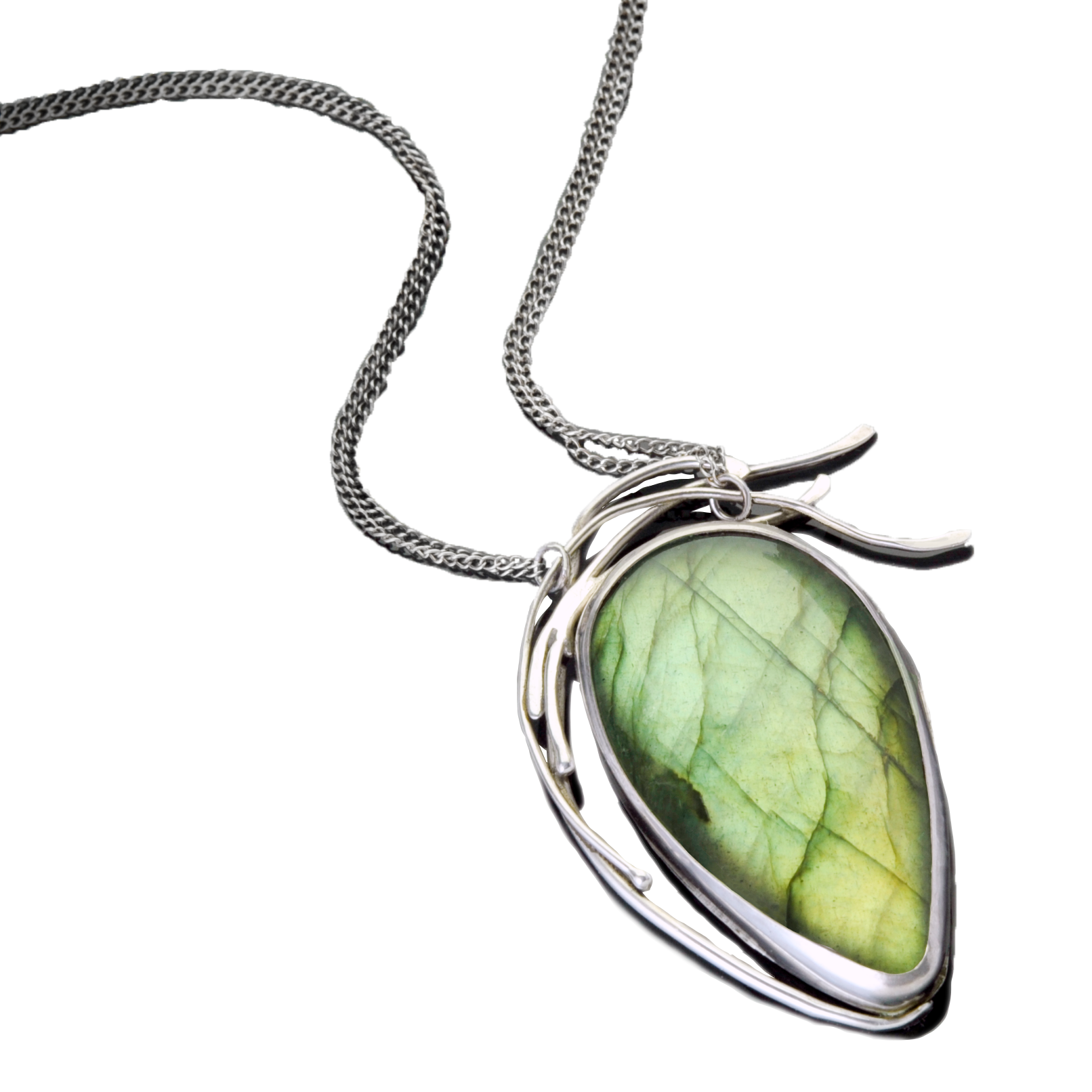 Willow Weep for Me Labradorite Pendant by Kaelin Design Fine Art Jewelry