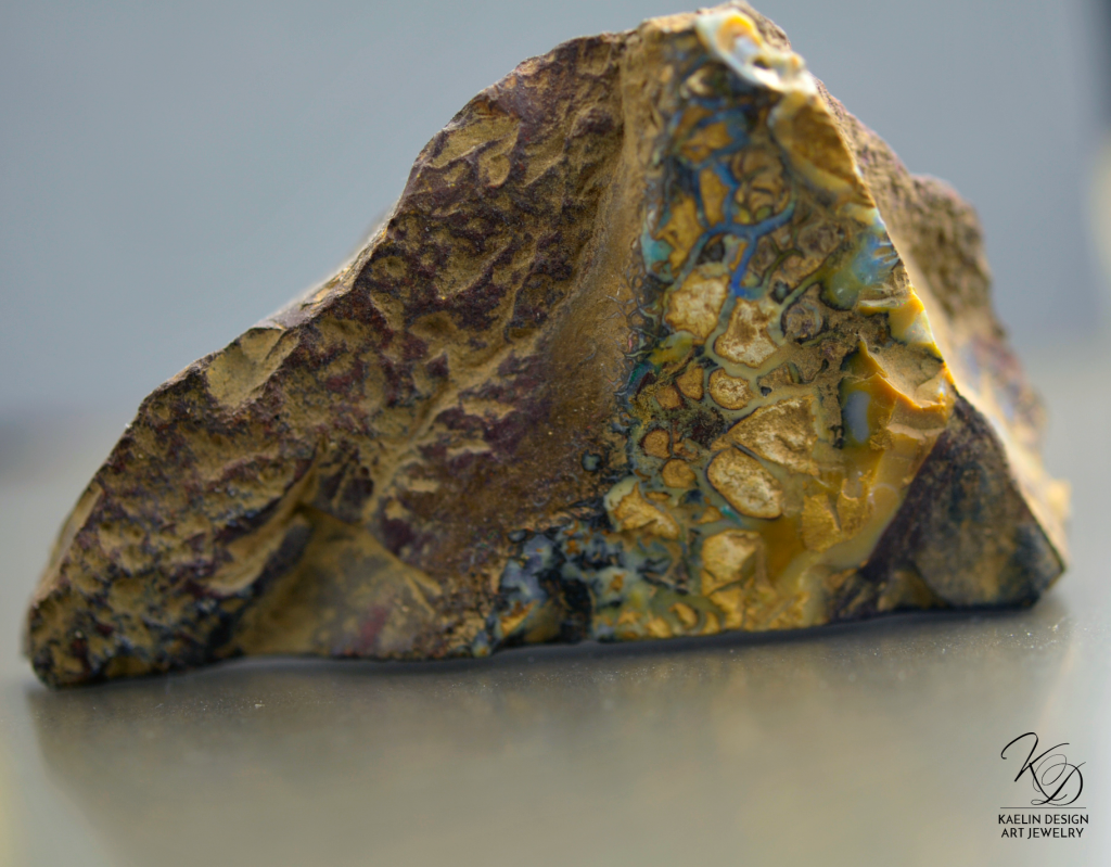 Boulder Opal Rough by Kaelin Design