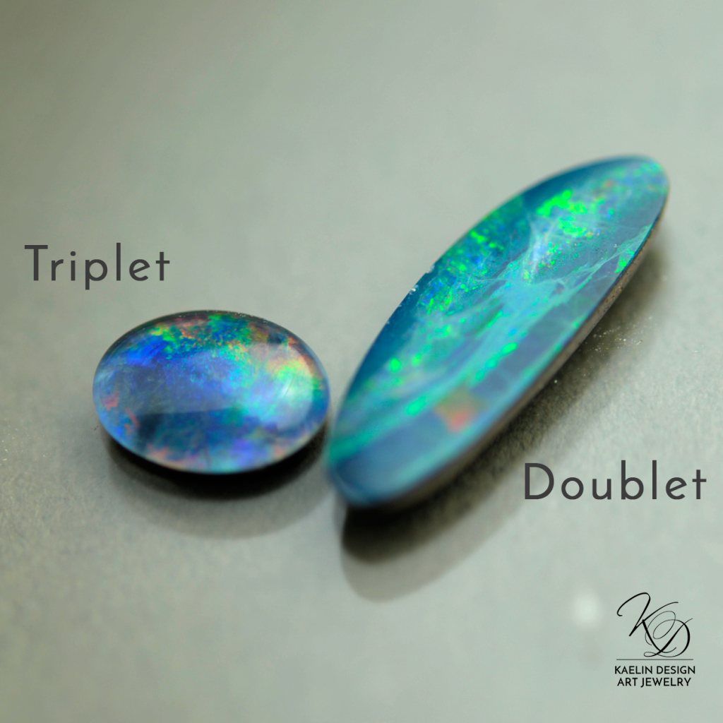 Black Opal Doublet and Black Opal Triplet