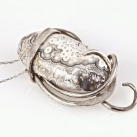 Agate Filigree Forged Silver Pendant by Kaelin Design