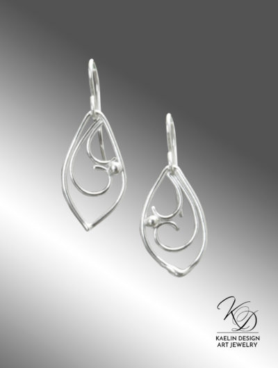 Tidal Seas Hand Forged Sterling Silver Fine Art Earrings by Kaelin Design