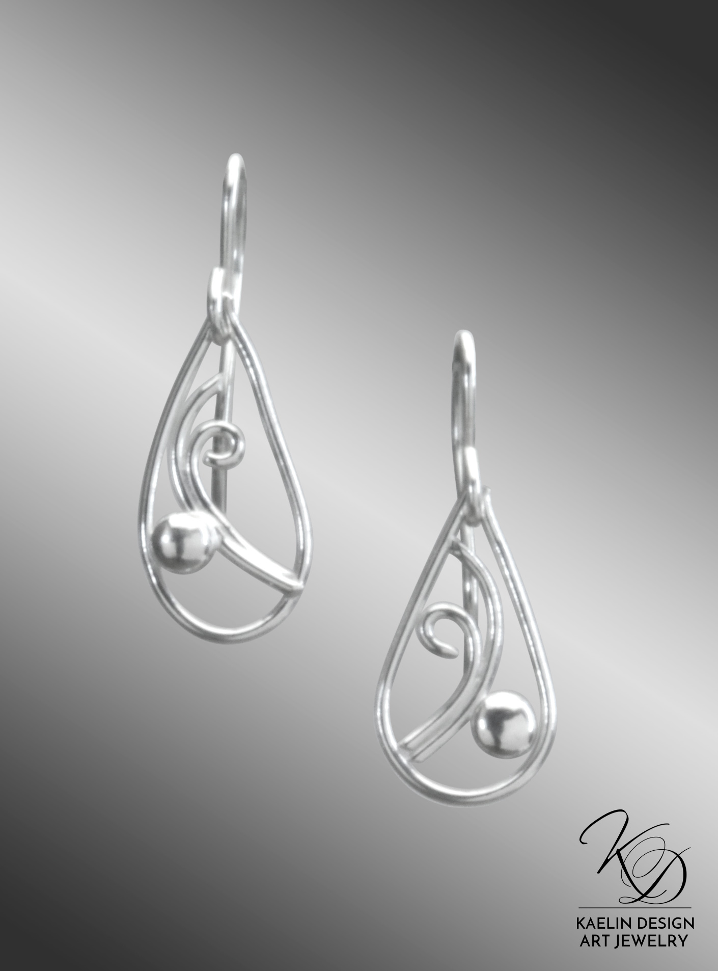 Laguna Hand Forged Sterling Silver Earrings by Kaelin Design Fine Art Jewelry