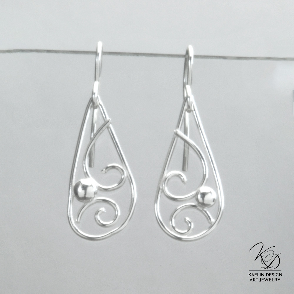 Silver Seas sterling earrings by Kaelin Design