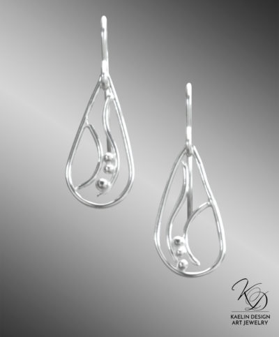 Maris Hand Forged Sterling Silver Earrings by Kaelin Design