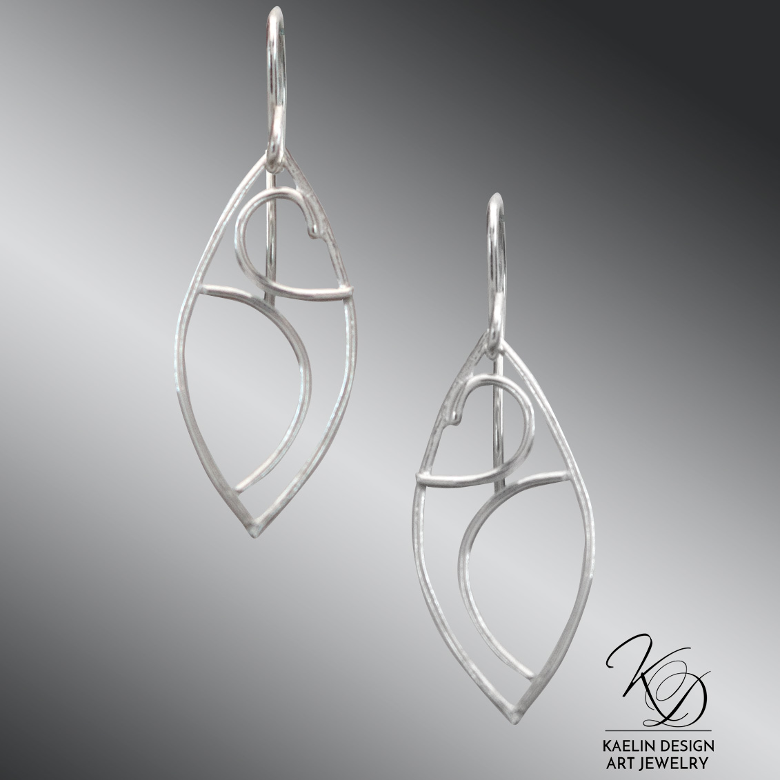 Océane Sterling Silver Ocean inspired Art Jewelry Earrings by Kaelin Design