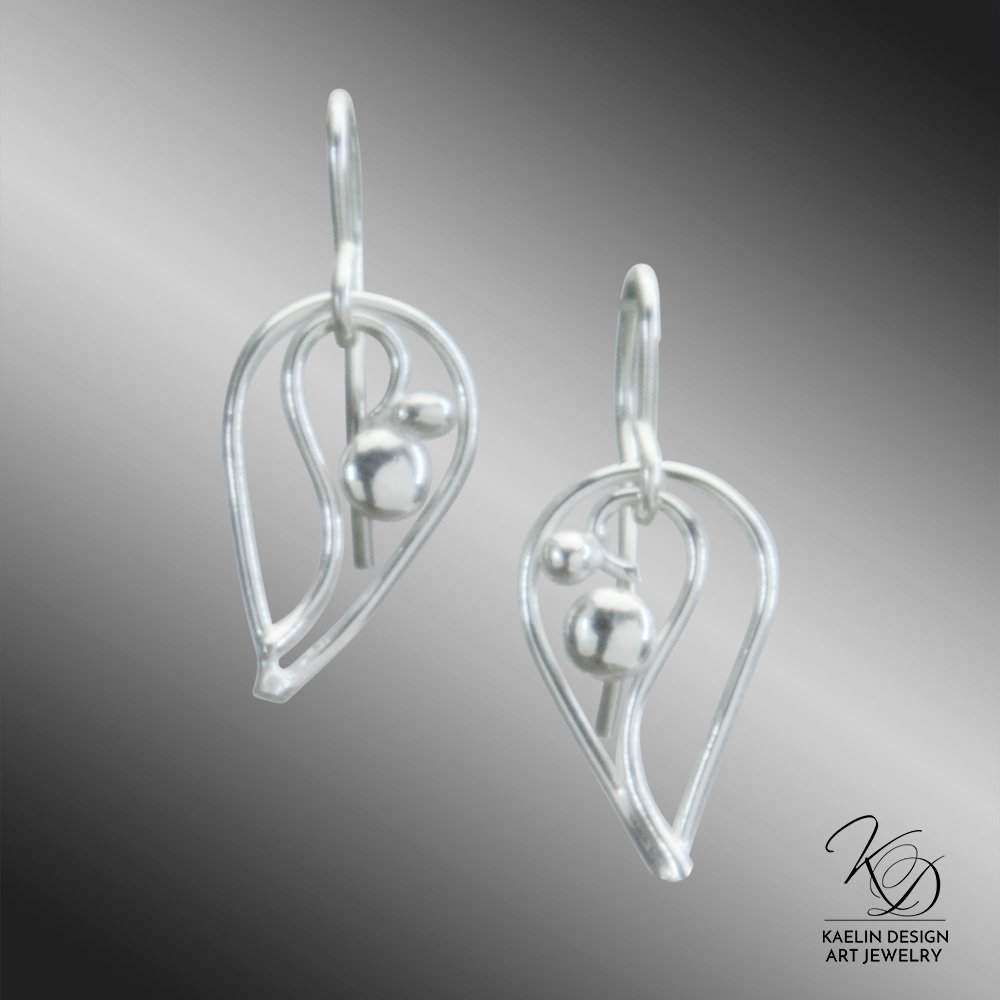 Nerida Sterling Silver Art Jewelry Earrings by Kaelin Design