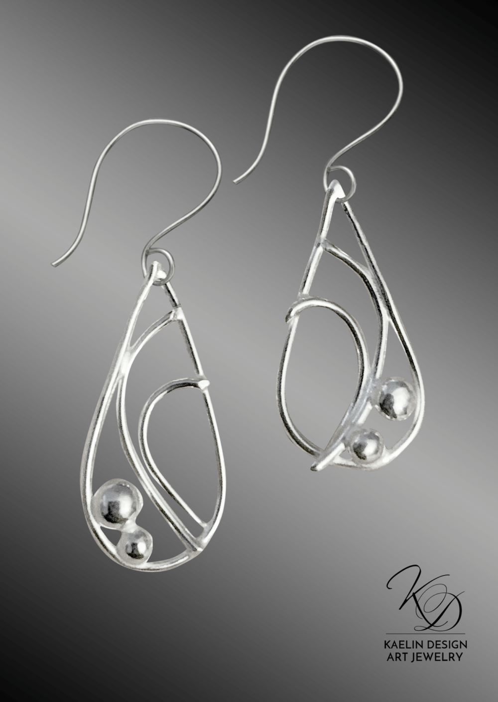 Delicate Tides Sterling Silver Earrings by Kaelin Design