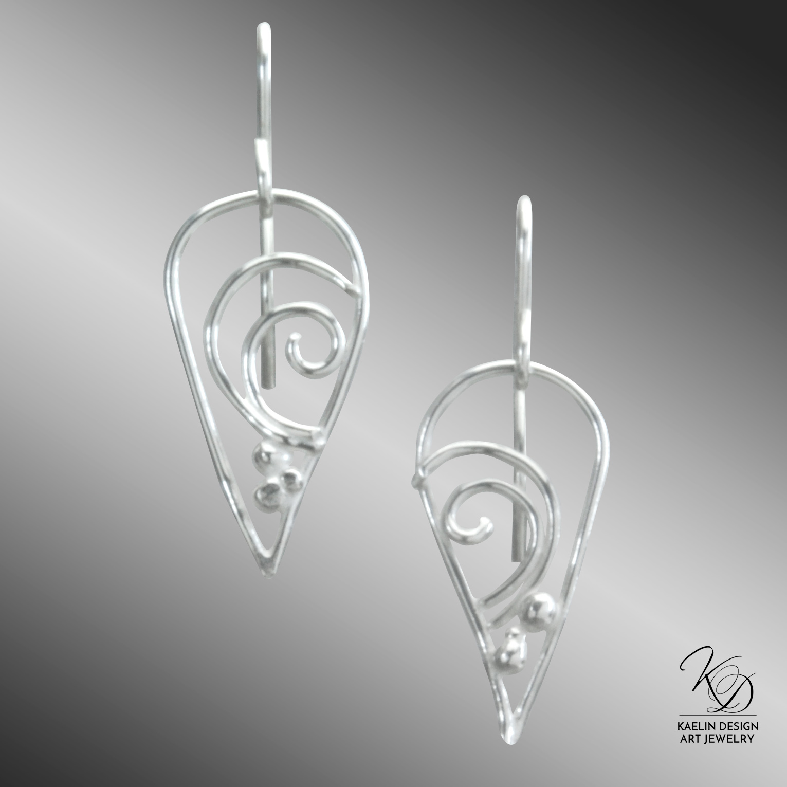 High Seas Sterling Silver hand forged Earrings by Kaelin Design