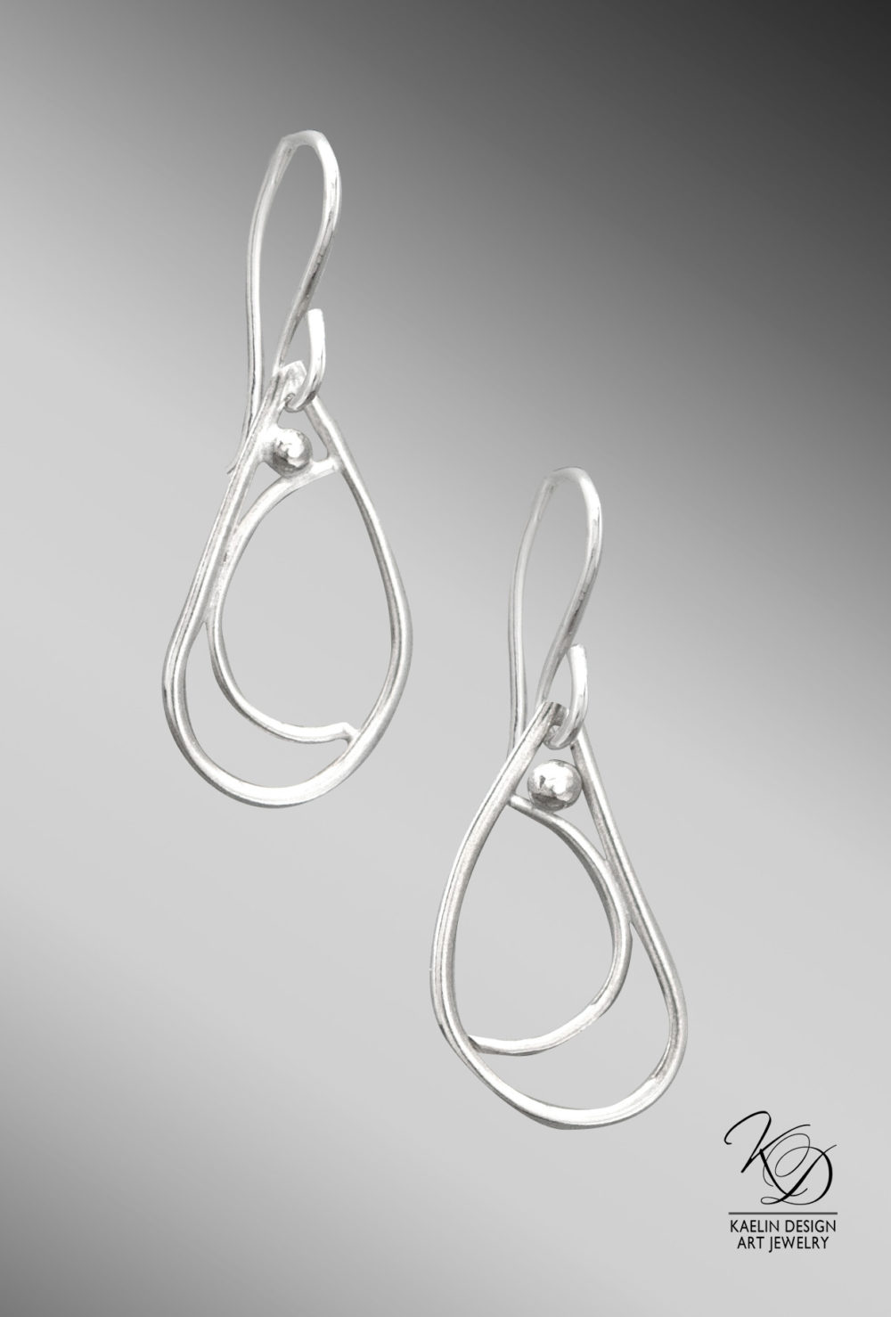 Calm Seas Sterling Silver Earrings by Kaelin Design Fine Art Jewelry