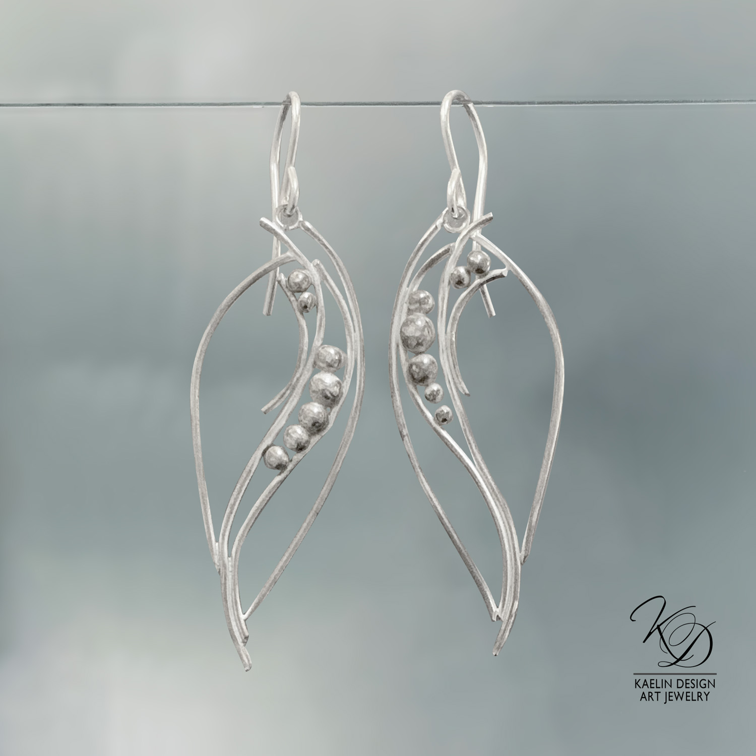 Ocean Foam Sterling Silver Earrings by Kaelin Design