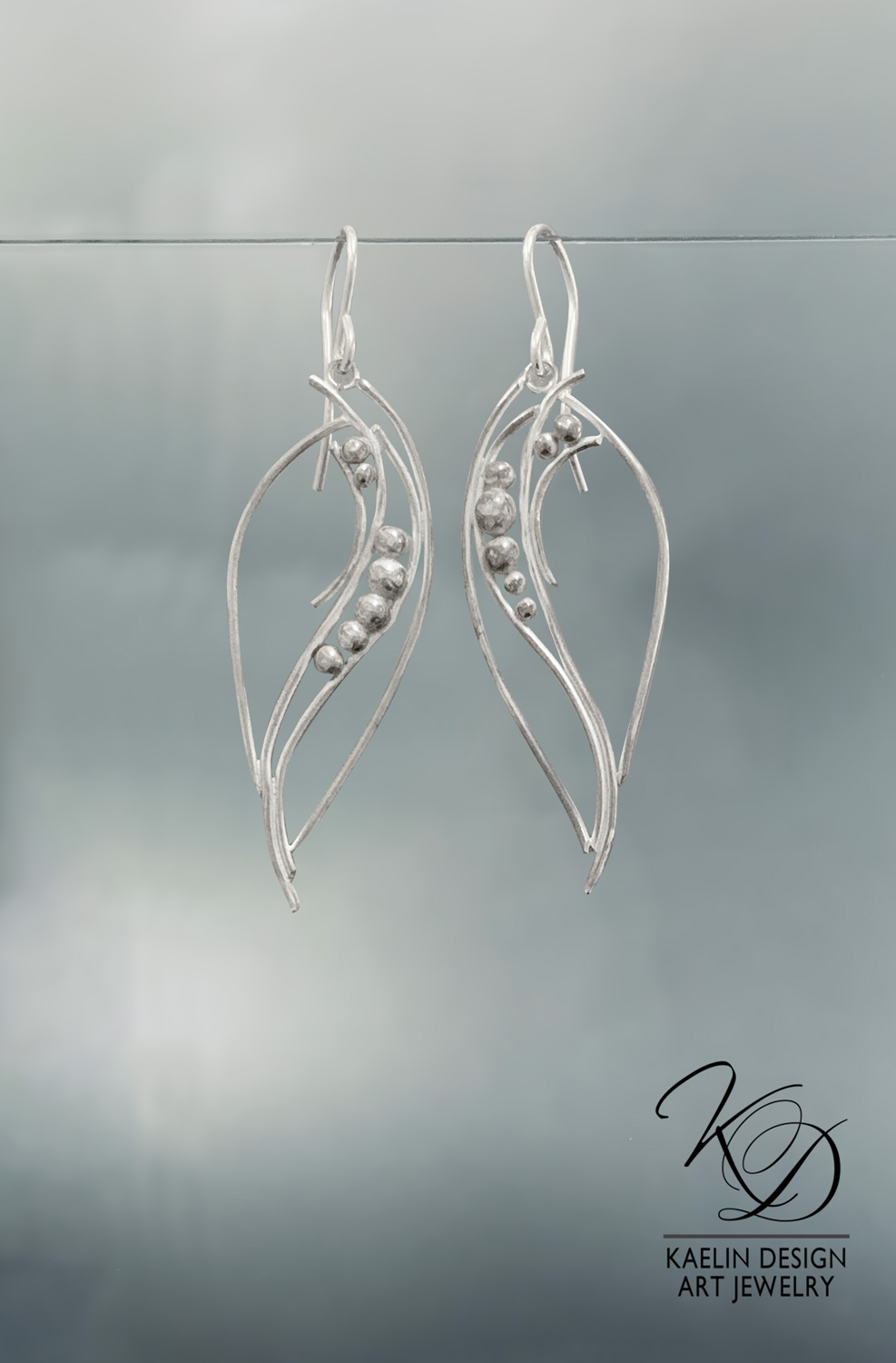 Ocean Foam Sterling Silver Earrings by Kaelin Design