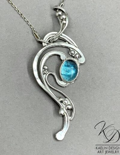 Ocean Wave Custom Pendant by Kaelin Design Fine Art Jewelry